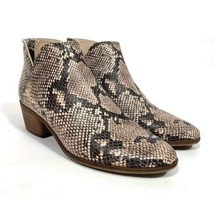 Dolce Vita Karsen Faux Snake Print Booties Size 8.5